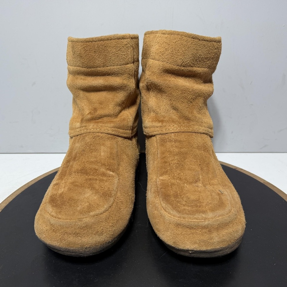 Steger Mukluks Boots Womens Size 9 Brown Suede Winter Snow Pull On Made USA - Picture 2 of 10